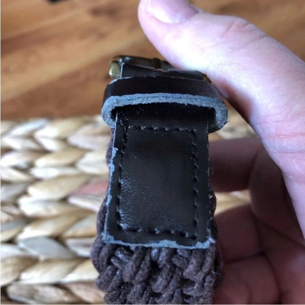 Brown nylon breaded belt